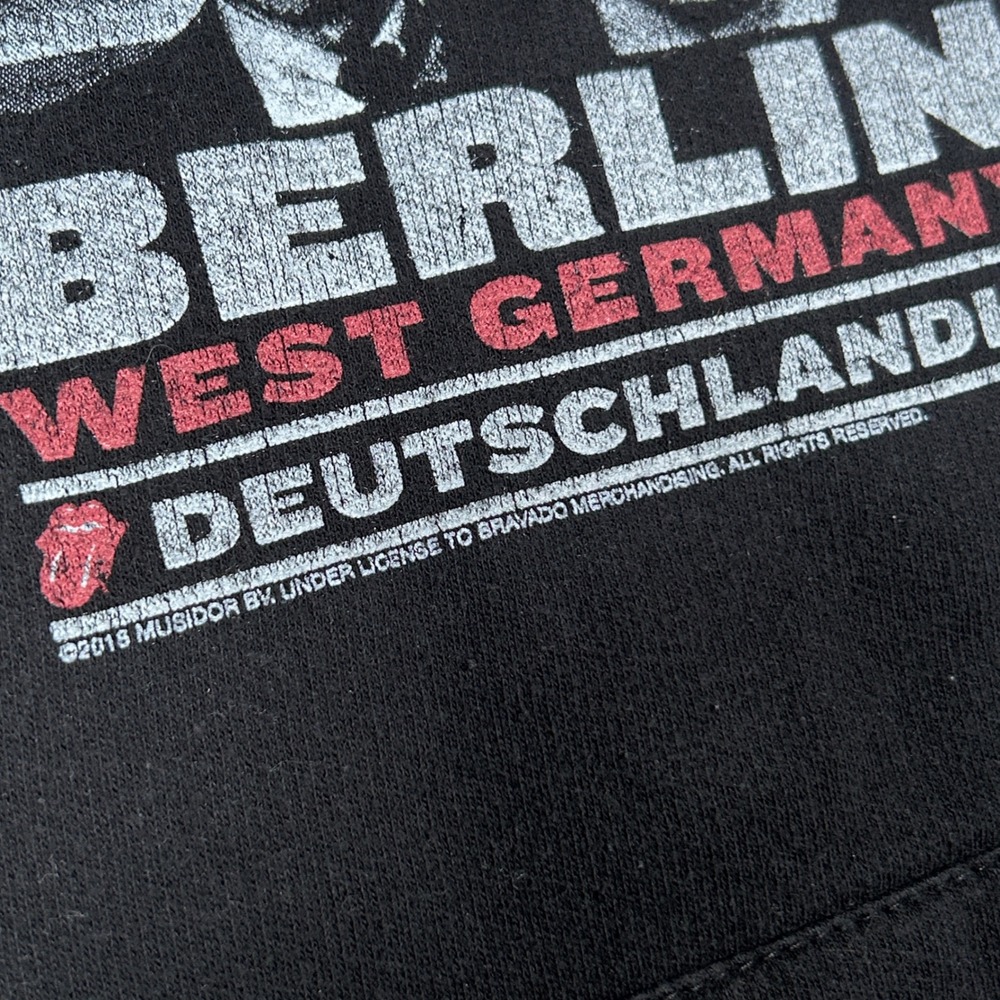 The Rolling Stones Hoodie Mens Large Black Tour of Europe 76 Berlin Rock Band - Picture 4 of 14